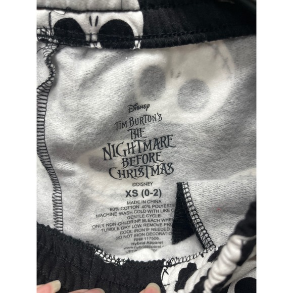 Disney Nightmare Before Christmas Jack Skellington Lounge Shorts Black XS 0-2 - Picture 3 of 3